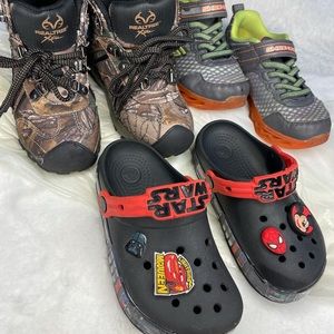 kids shoes Bundle Crocs,Realtree,Sketches SZ 12 & 13 Good Condition